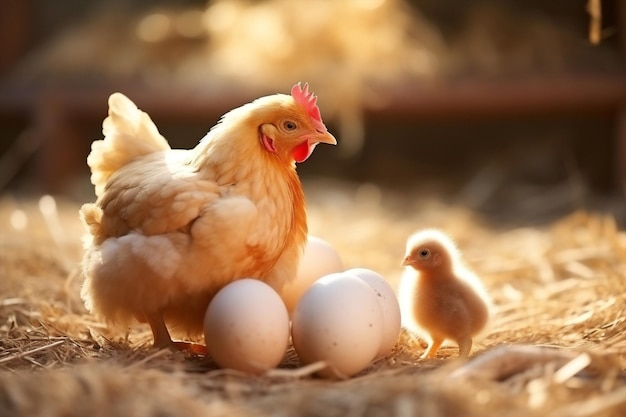 Kippenhouderij eieren natuur kippenvoeding landelijke pluimvee biologische landbouw