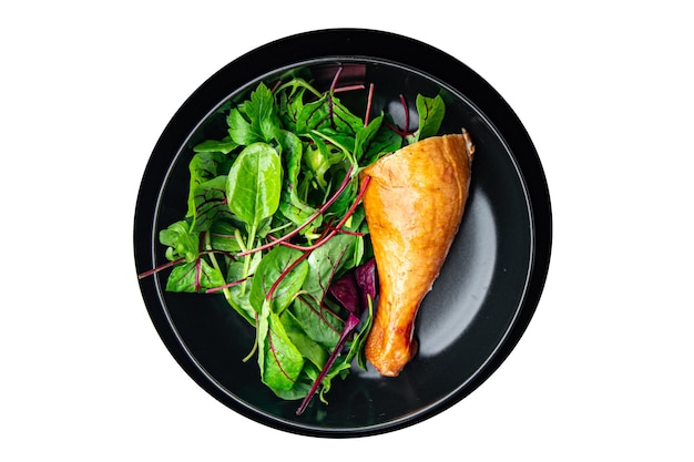 kippenpoot verse salade bladeren mix groene maaltijd eten snack op tafel kopieer ruimte voedsel achtergrond