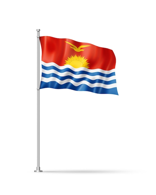 Kiribati flag isolated on white