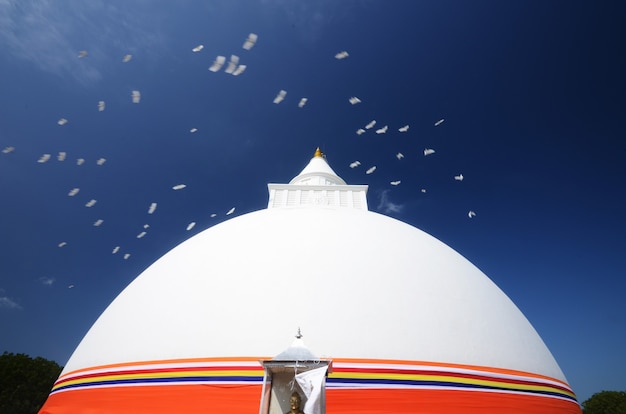 Photo kiriwehera dagoba at kataragama sri lanka