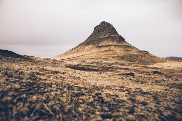 Kirkjufell mountain and its waterfalls