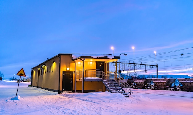 Kiruna treinstation in zweden