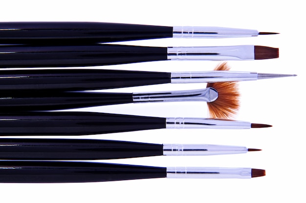 The kit of make up brushes