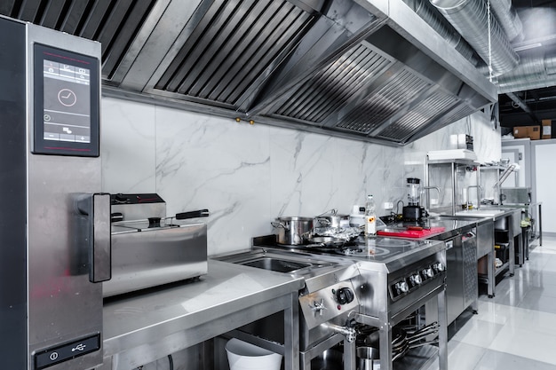 Kitchen appliances in professional kitchen in a restaurant