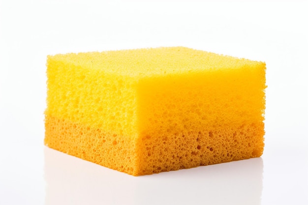 Kitchen Cleaning Sponge Isolated on White Background Generative AI