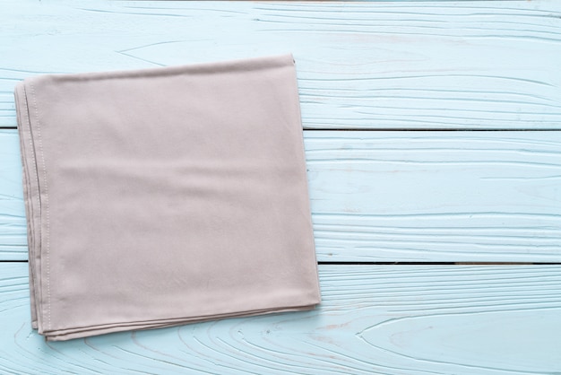 Kitchen cloth on blue wooden surface