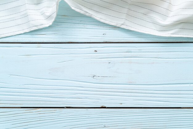 kitchen cloth (napkin) on blue wooden wall