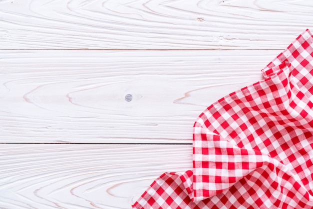 kitchen cloth (napkin) on wood background