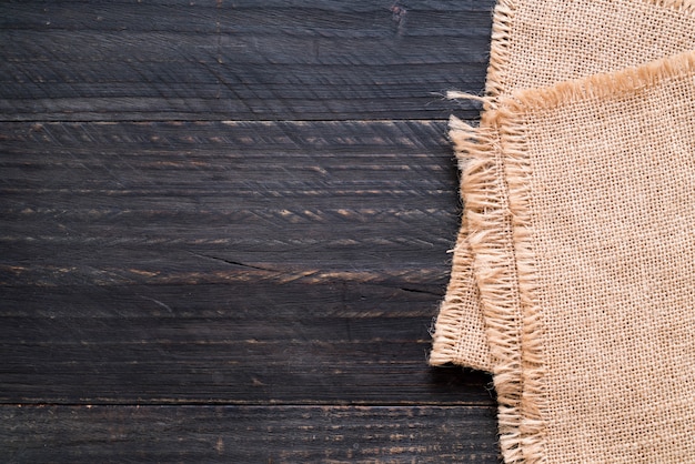 kitchen cloth (napkin) on wood background