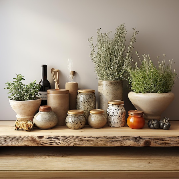 Kitchen_counter_with_kitchen_utensils_decorative_pots_an