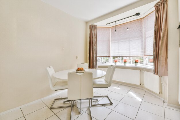 Kitchen and dining room in modern apartment