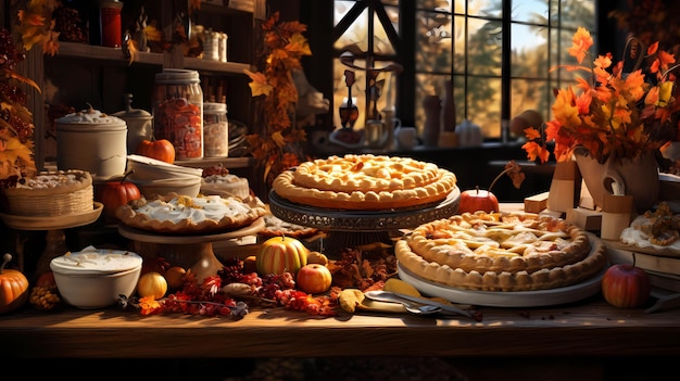 kitchen filled with the aroma of freshly baked pies