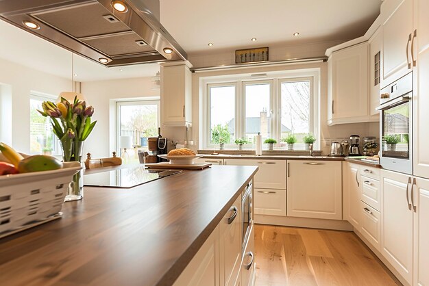 Kitchen interior design mockup