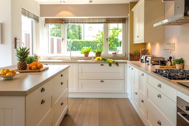 Kitchen interior design mockup