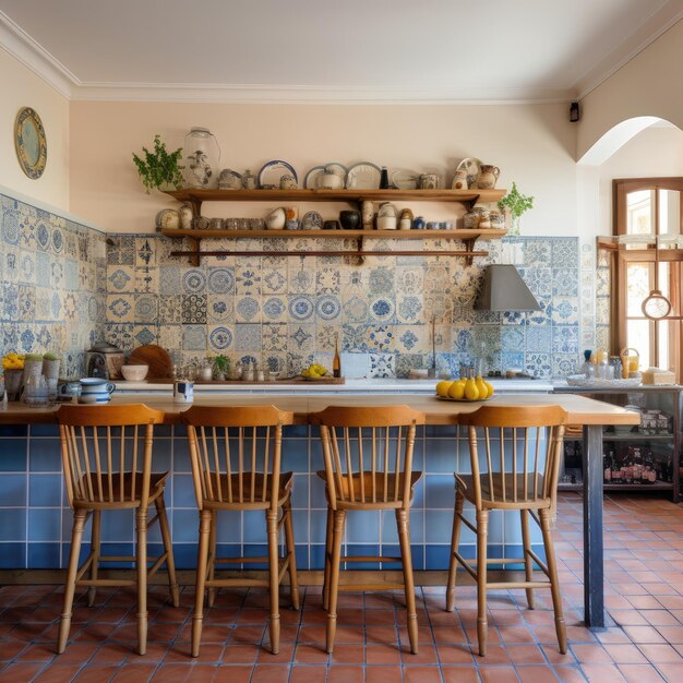 Foto cucina nell'edificio di lisbona