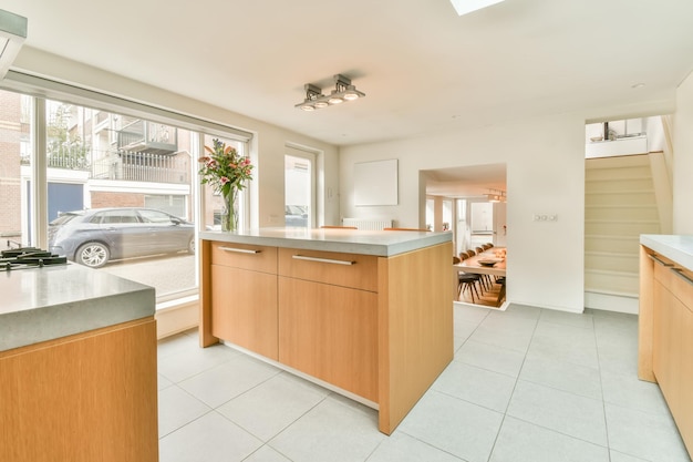 Kitchen in modern apartment