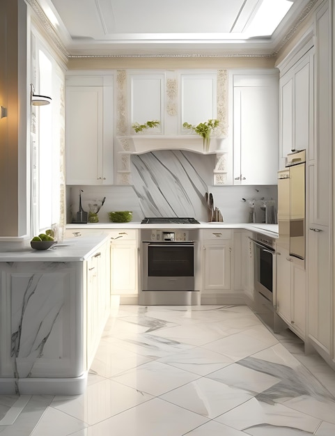 Kitchen Rome Marble Tiles Desig