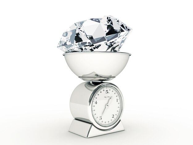 kitchen scale with giant diamond