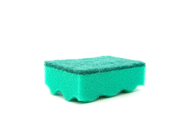 Kitchen sponge on white cutout