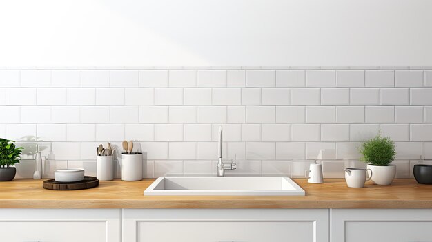 Kitchen subway tile white