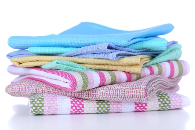 Kitchen towels isolated on white