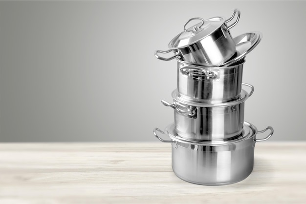 Kitchen Utensil stack Pan on desk