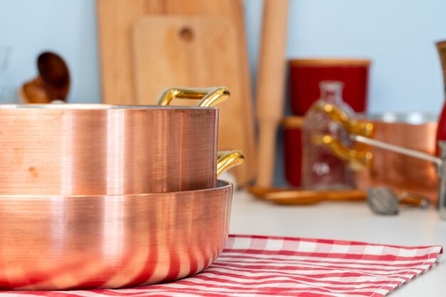 Kitchen utensils on a modern home kitchen