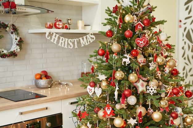 Kitchen with Christmas decoration