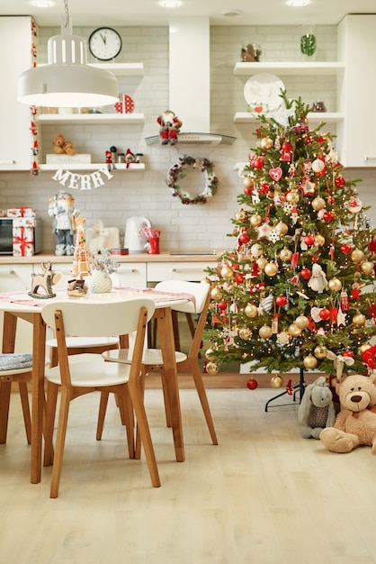 Kitchen with Christmas decoration