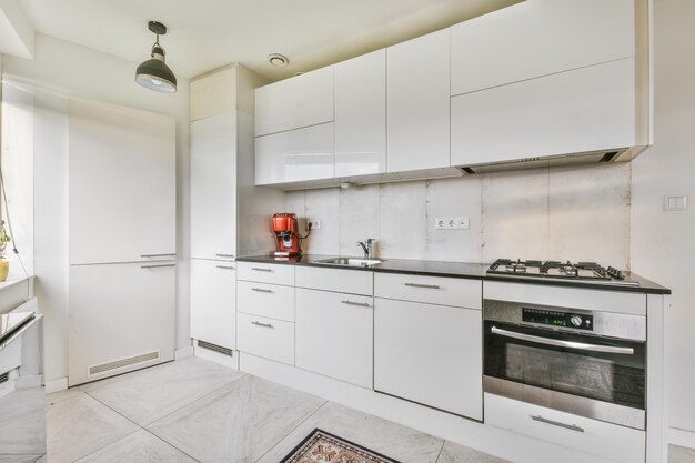 Kitchen with contemporary appliances