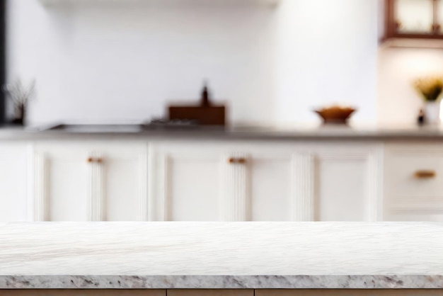 kitchen with marble table product background