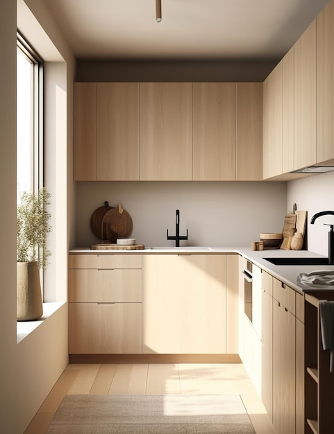 A kitchen with a sink and a window that says " kitchen ".