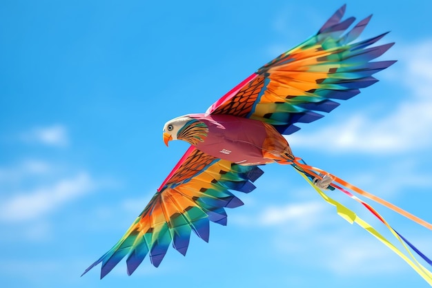 A kite fluttering and colorful