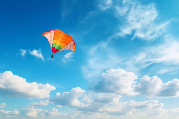 Kite flying in a clear blue sky