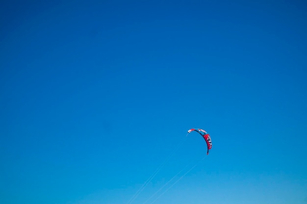 kite surfing on the beach