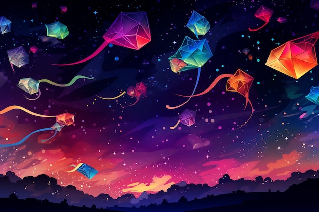 Photo kites background design