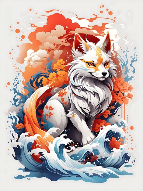 Premium Photo | Kitsune tattoo design