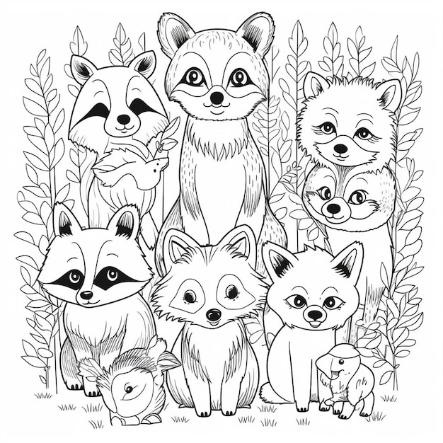 A kitten coloring page