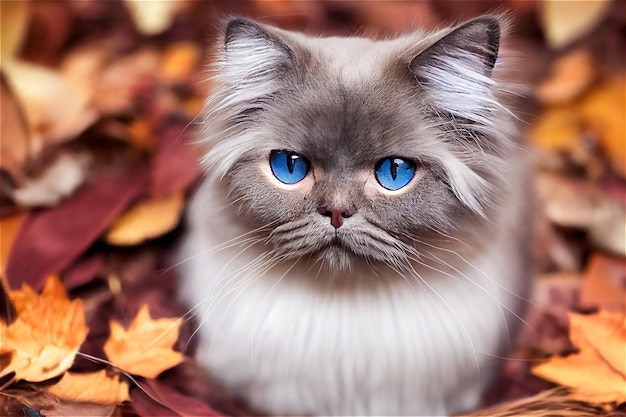 Kitten at fall