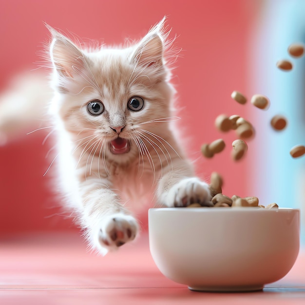 kitten meal time AI generated