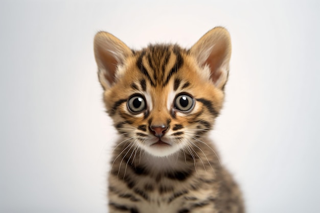 A kitten with white background