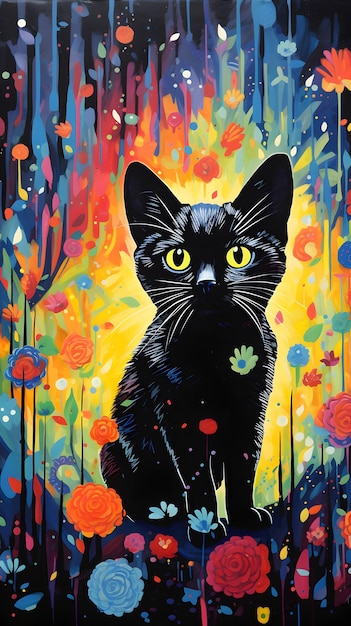 kittenscène uit Fairy Tales pop-artstijl