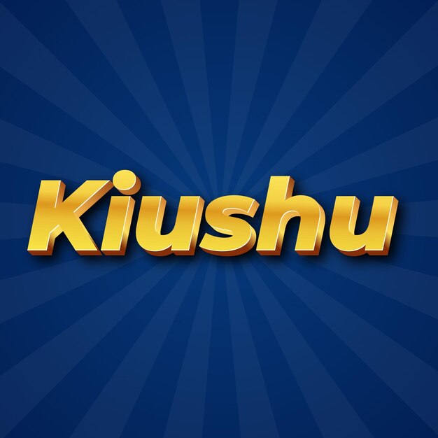 Kiushu Text effect Gold JPG attractive background card photo