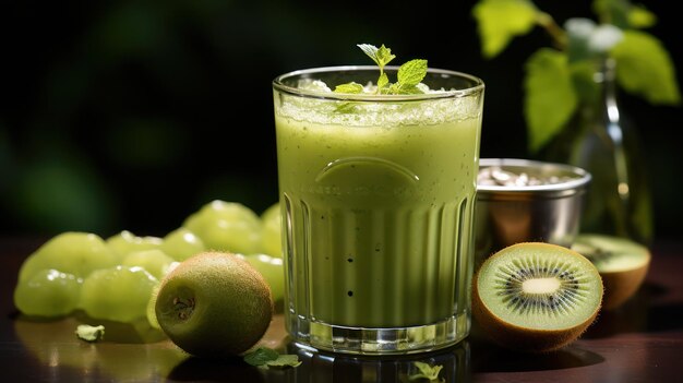 kiwi background with juice