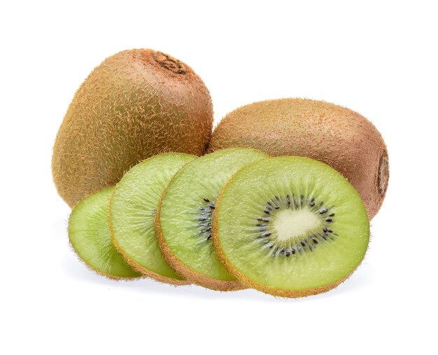 Kiwi fruit isolated on white