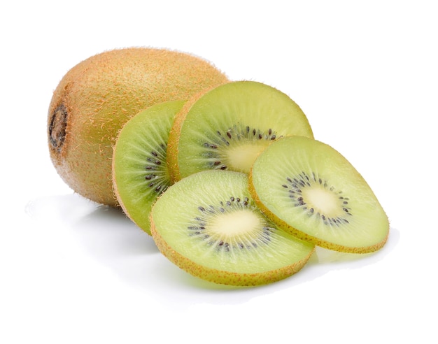 Kiwi fruit isolated on white