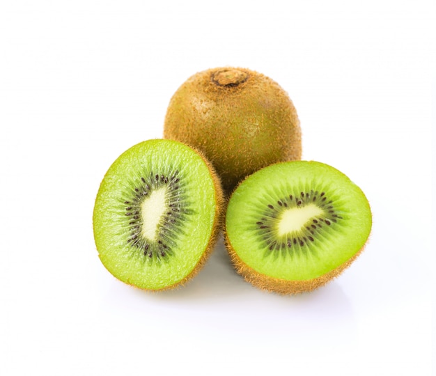 Kiwi fruit isolated on white 