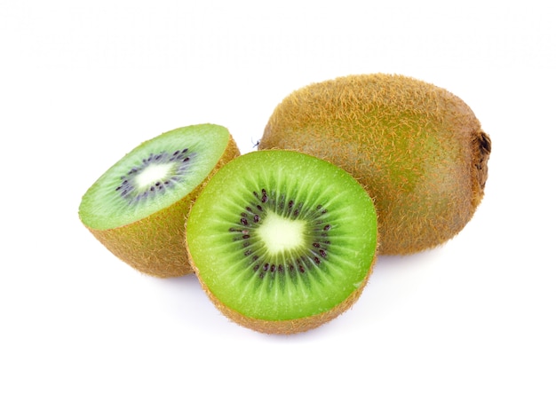 Kiwi fruit isolated on white 