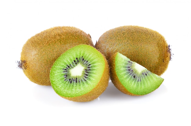 Kiwi fruit isolated on white