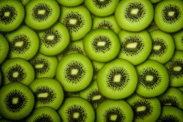 Kiwi fruit patterned fabric or wallpaper